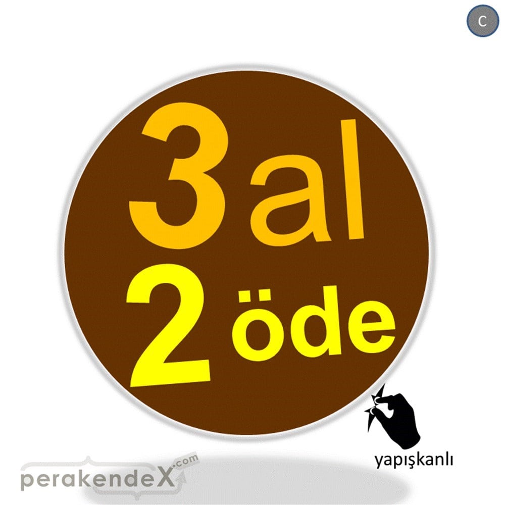 3 al 2 öde CAMA YAPIŞAN FOLYO -oval,tek yön baskı