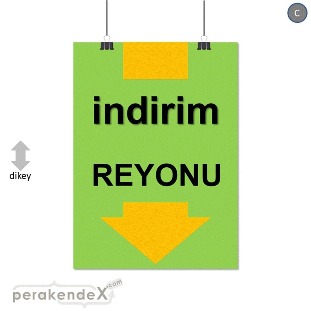 indirim reyonu SERT PLASTİK POSTER -dikdörtgen,tek yön baskı