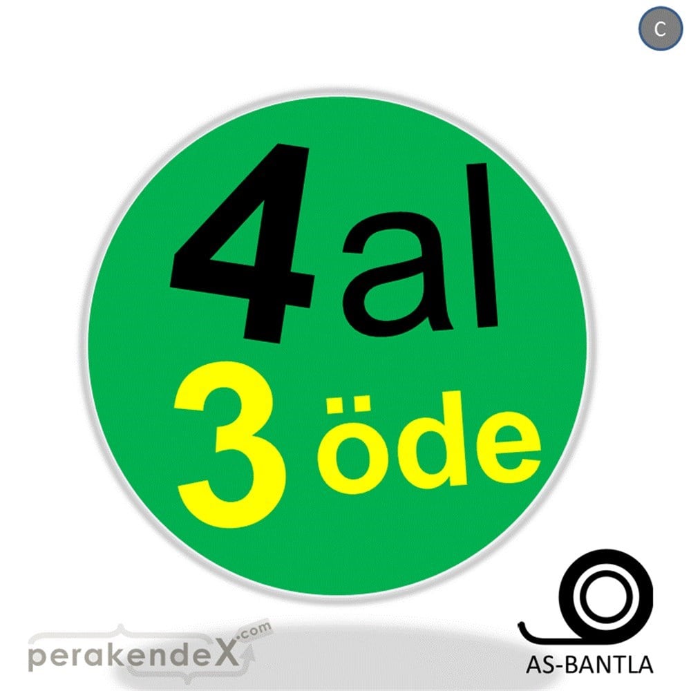4 al 3 öde SERT PLASTİK POSTER -oval,tek yön baskı