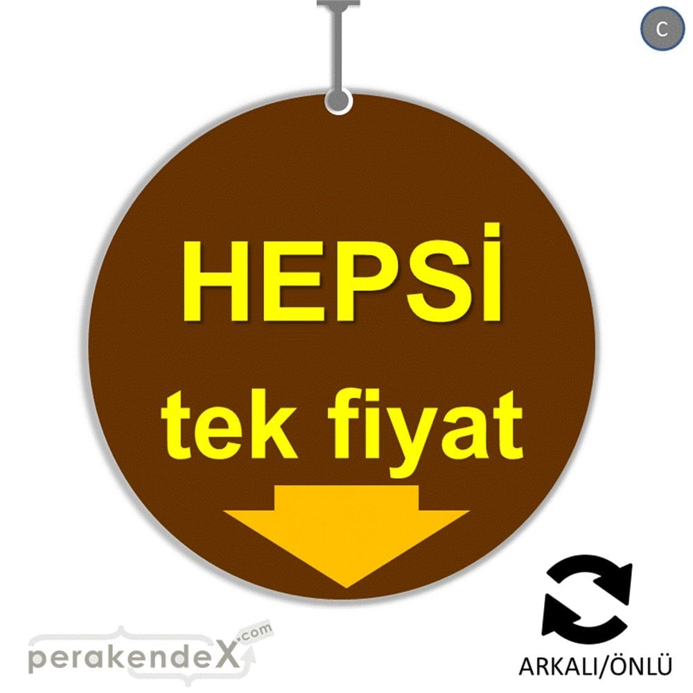 hepsi tek fiyat DÖNKARTI -oval,çift yön baskı