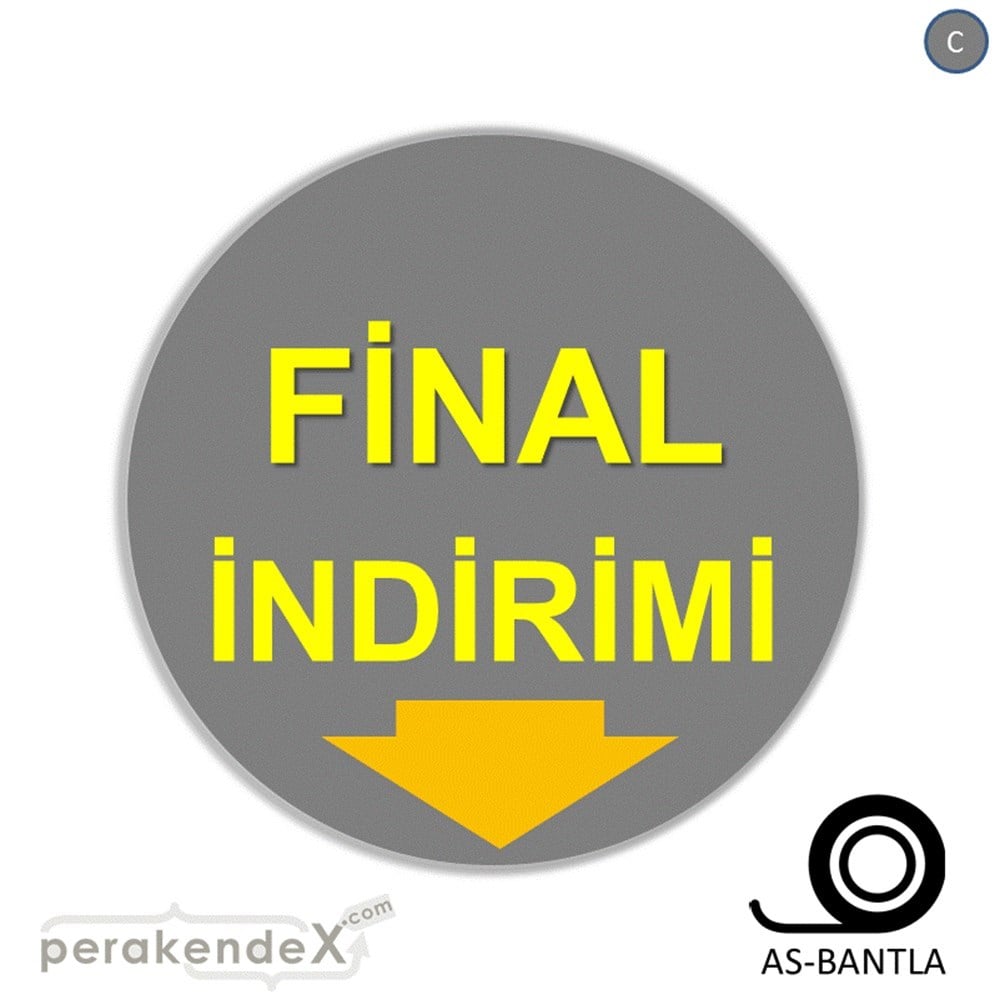 final indirimi SERT PLASTİK POSTER -oval,tek yön baskı