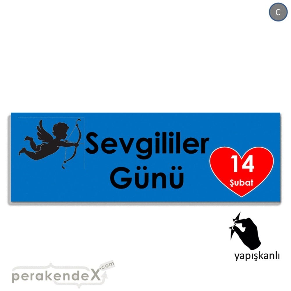 14 şubat sevgililer günü eros VİTRİN, CAM FOLYO,  VİNİL (BANNER) -dikdörtgen,tek yön baskı