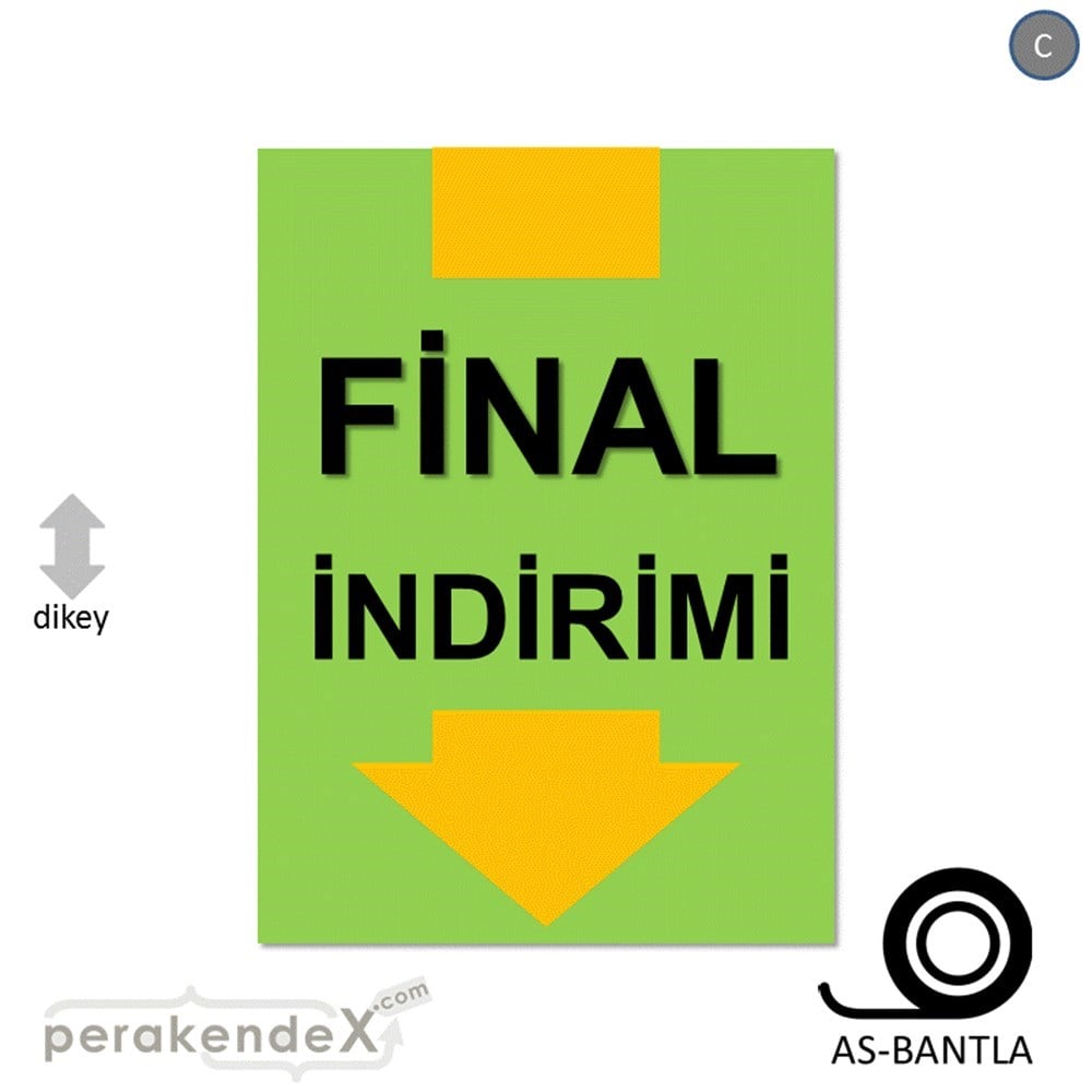 final indirimi POSTERİ -dikdörtgen,tek yön baskı
