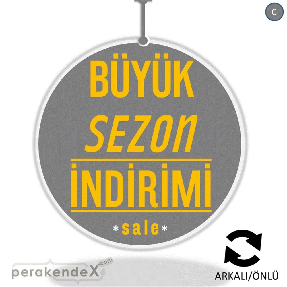 büyük sezon indirimi >sale DÖNKARTI -oval,çift yön baskı