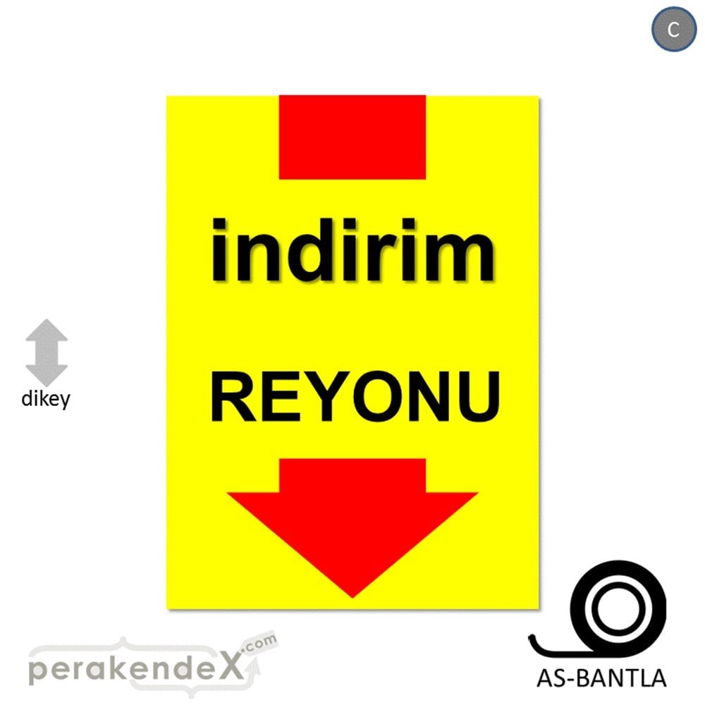 indirim reyonu POSTERİ -dikdörtgen,tek yön baskı