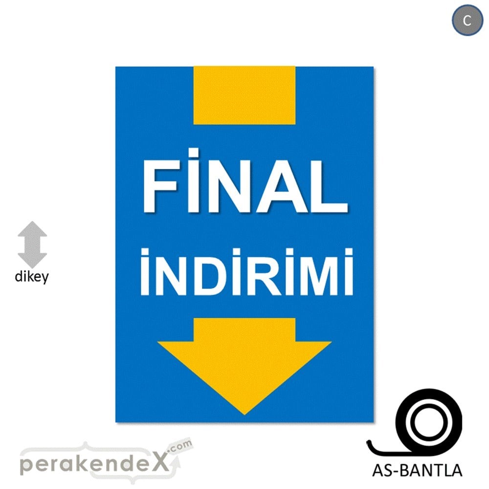 final indirimi POSTERİ -dikdörtgen,tek yön baskı
