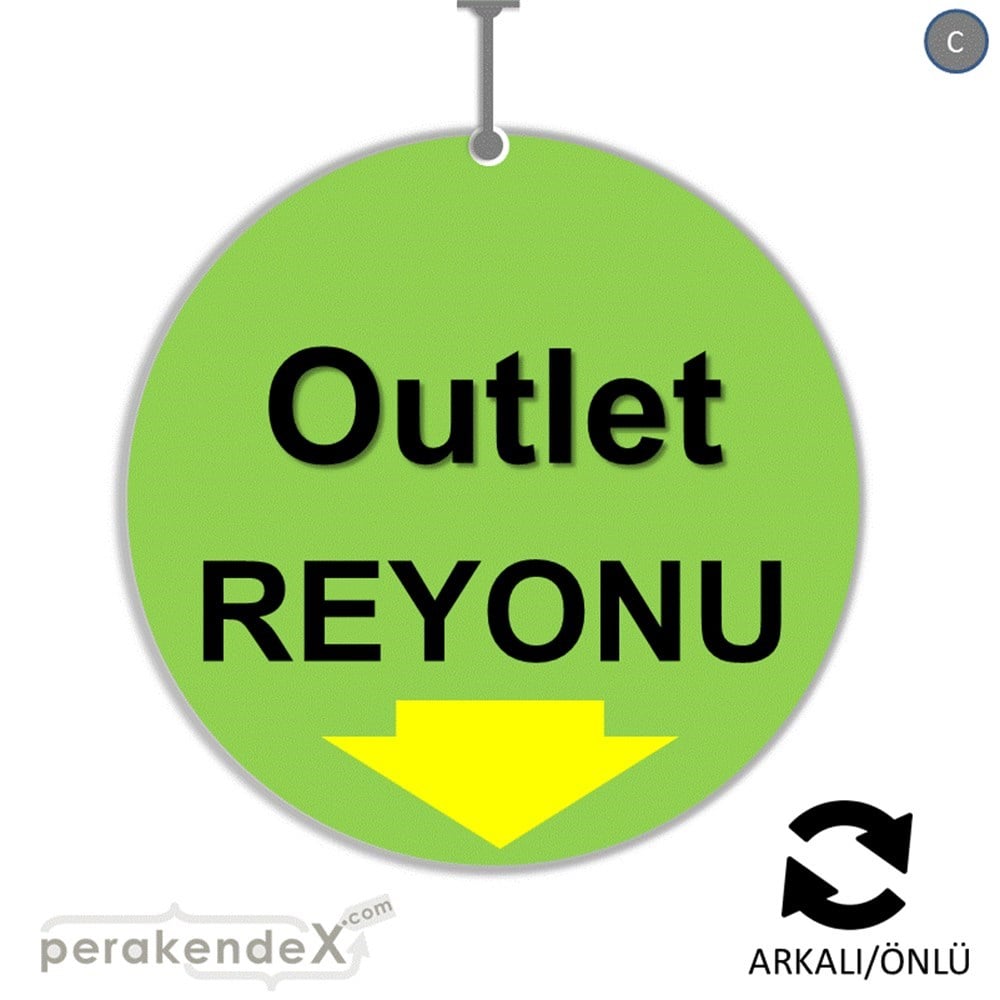 outlet reyonu DÖNKARTI -oval,çift yön baskı