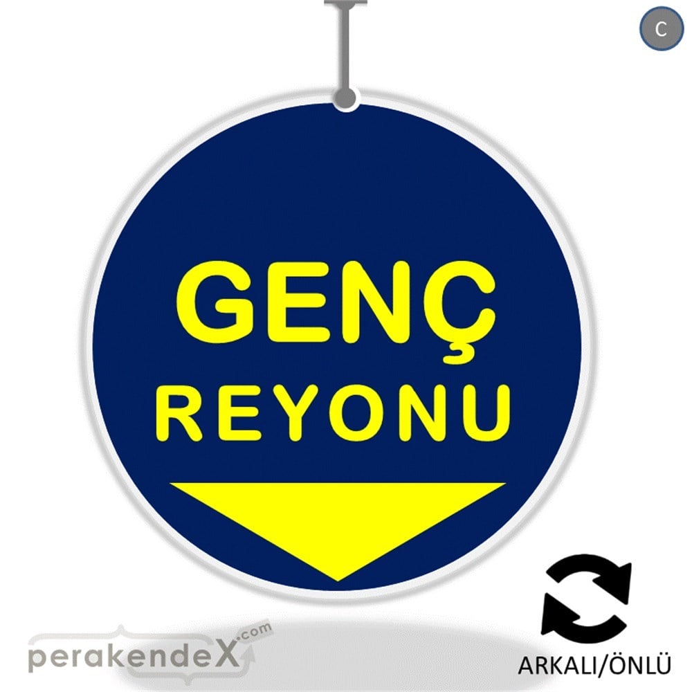 genç reyonu yönlendirme DÖNKARTI -oval,çift yön baskı