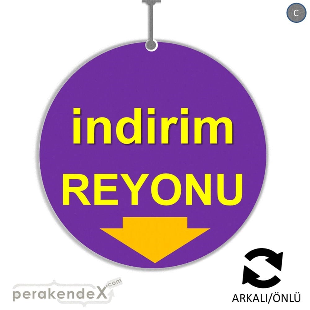 indirim reyonu DÖNKARTI -oval,çift yön baskı