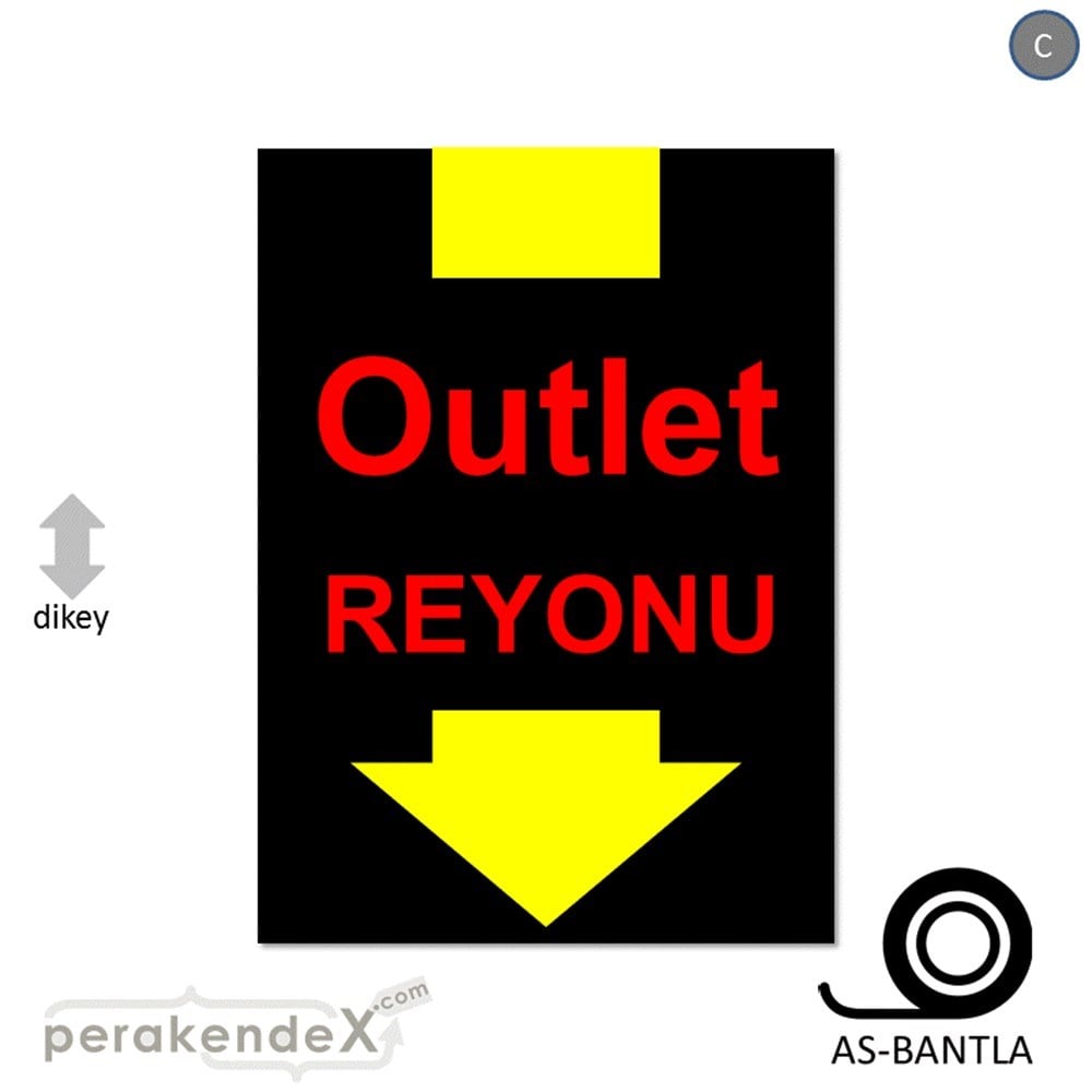 outlet reyonu POSTERİ -dikdörtgen,tek yön baskı