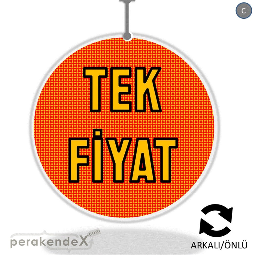 tek fiyat DÖNKARTI -oval,çift yön baskı