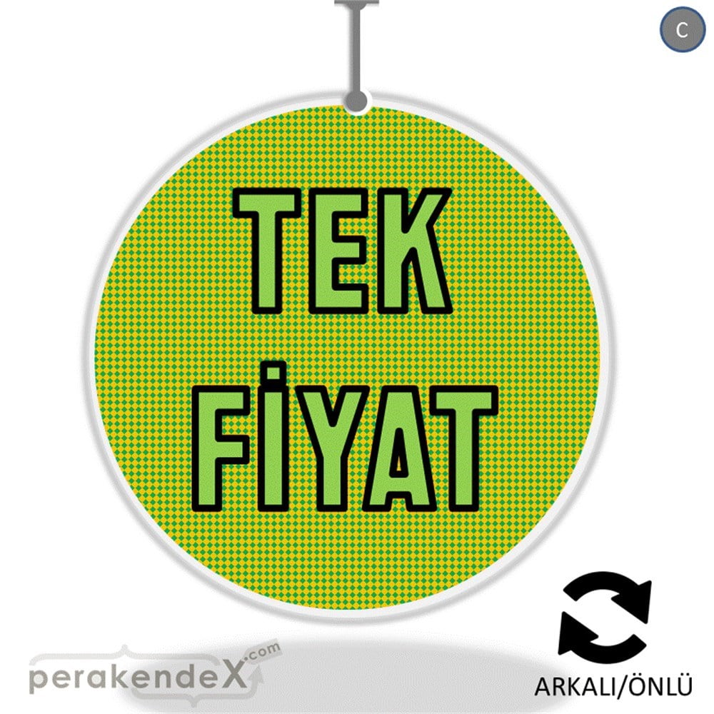 tek fiyat DÖNKARTI -oval,çift yön baskı