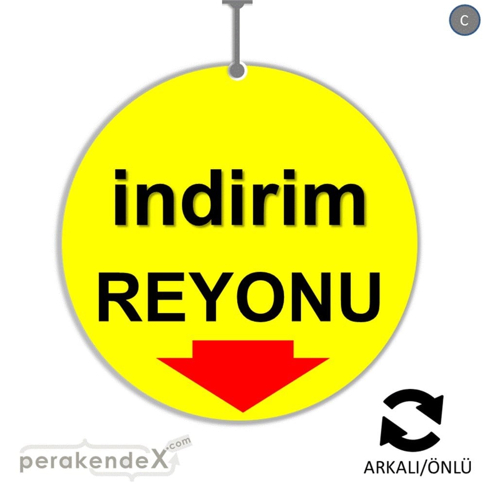 indirim reyonu DÖNKARTI -oval,çift yön baskı