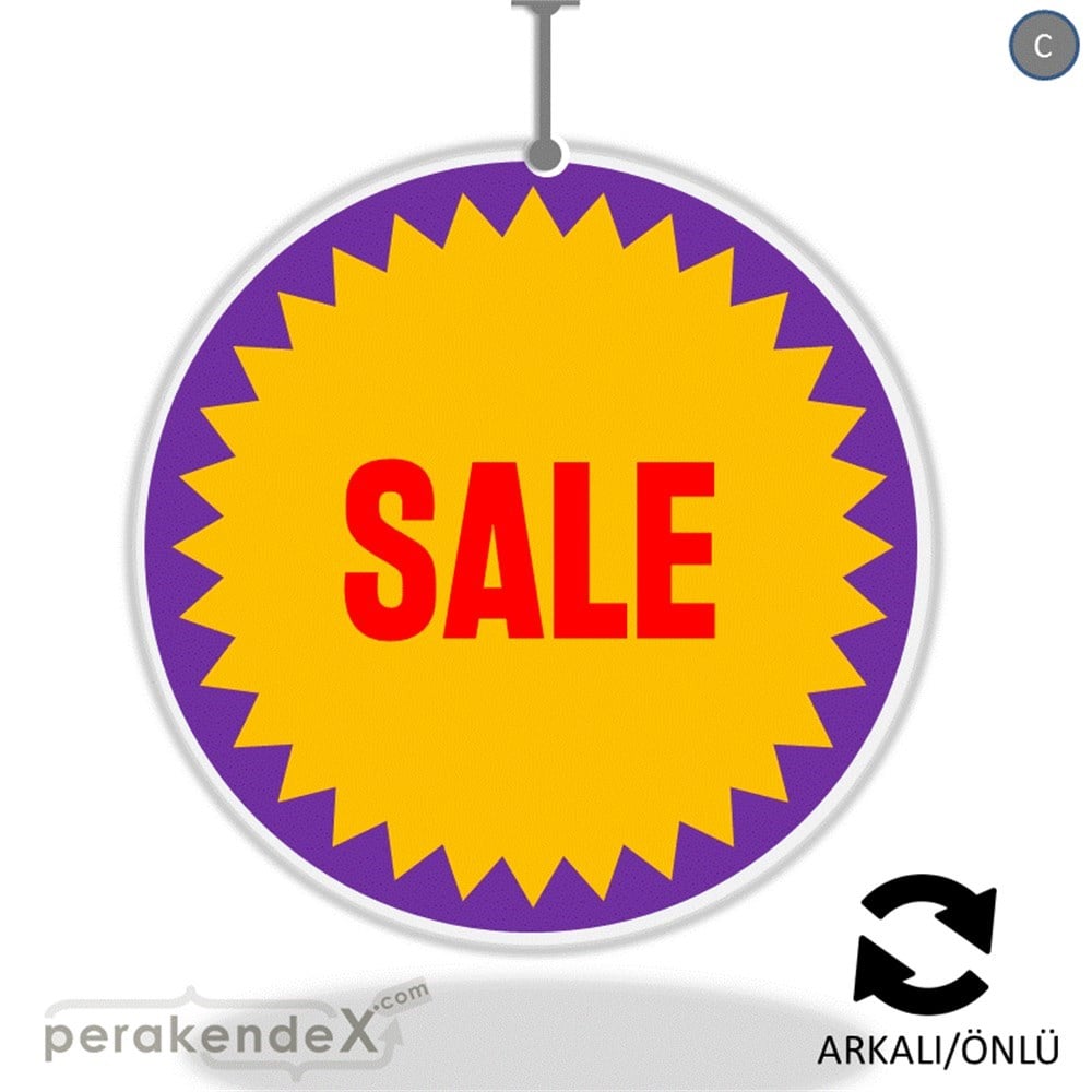 sale * DÖNKARTI -oval,çift yön baskı