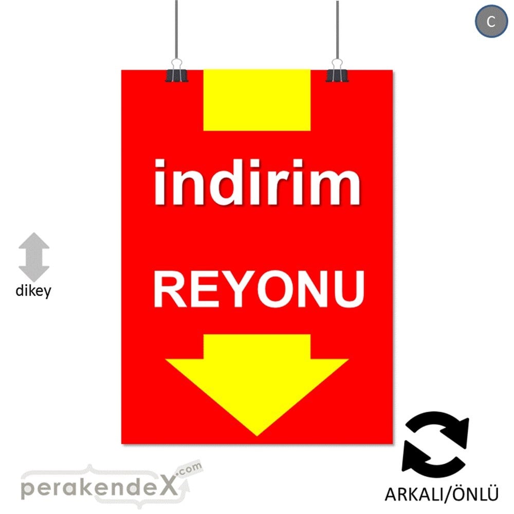 indirim reyonu POSTERİ -dikdörtgen,çift yön baskı