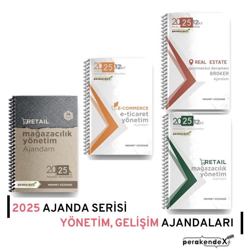50 adet MAĞAZA YÖNETİM AJANDASI 2025 --Natürel -Standart Boy - 14 AYLIK//MAĞAZA YÖNETİM AJANDASI