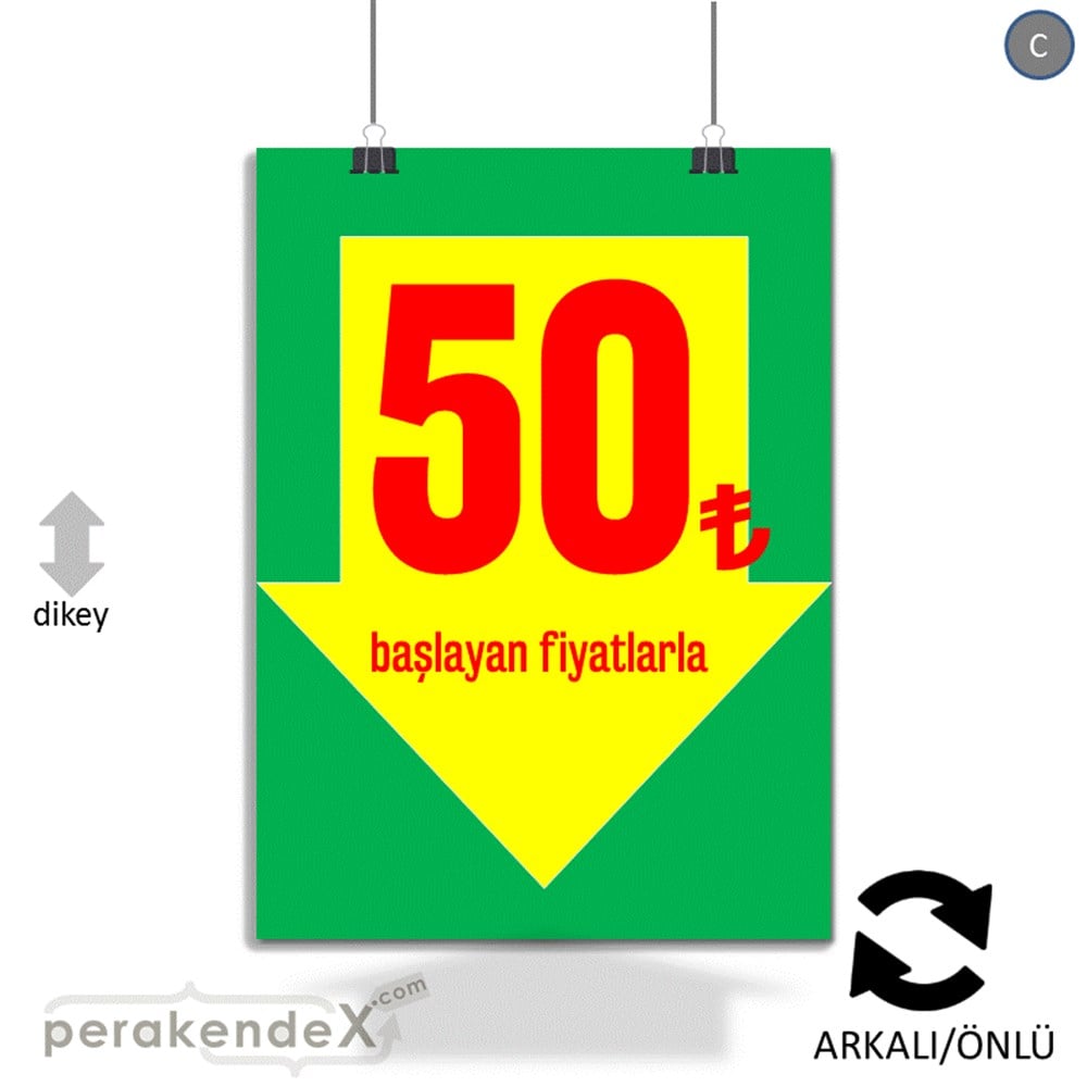 50 Tl Den Başlayan Fiyatlarla Fiyatlık KAĞIT POSTER,  AFİŞ -dikdörtgen,çift yön baskı