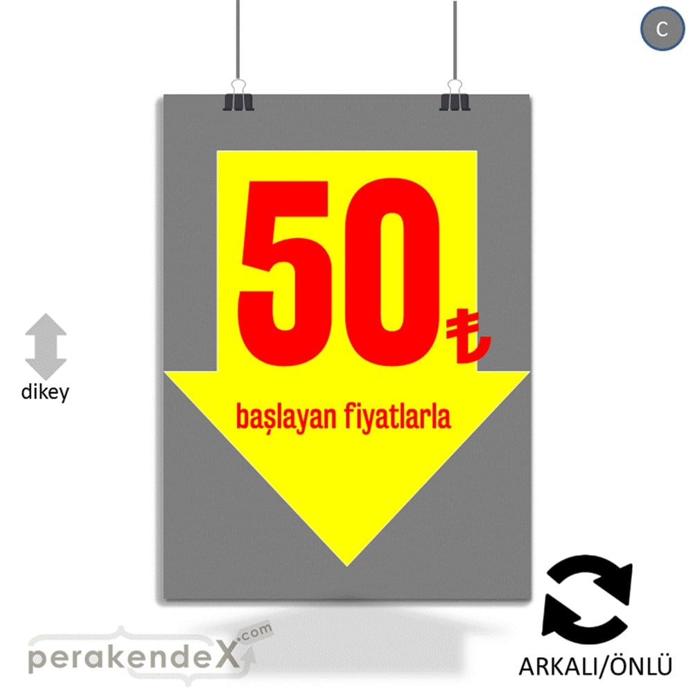 50 Tl Den Başlayan Fiyatlarla Fiyatlık KAĞIT POSTER,  AFİŞ -dikdörtgen,çift yön baskı