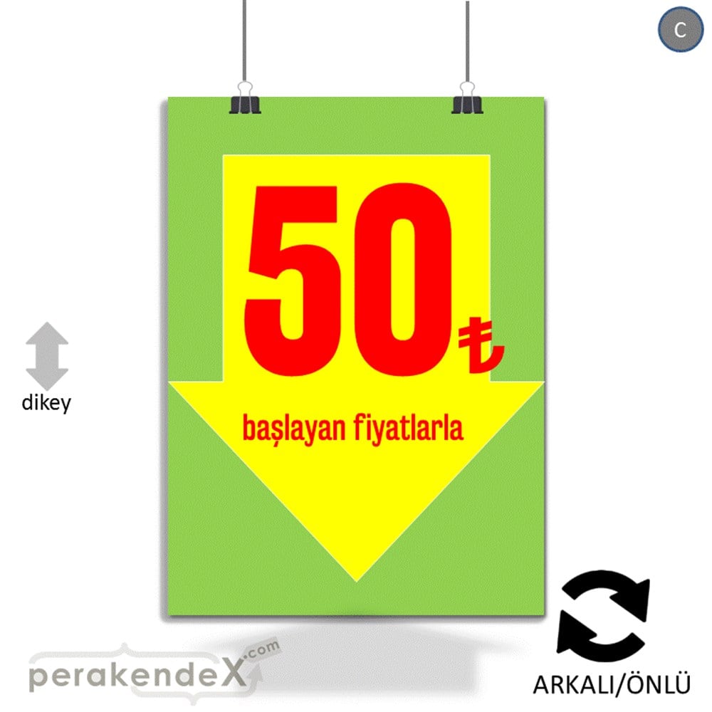 50 Tl Den Başlayan Fiyatlarla Fiyatlık KAĞIT POSTER,  AFİŞ -dikdörtgen,çift yön baskı