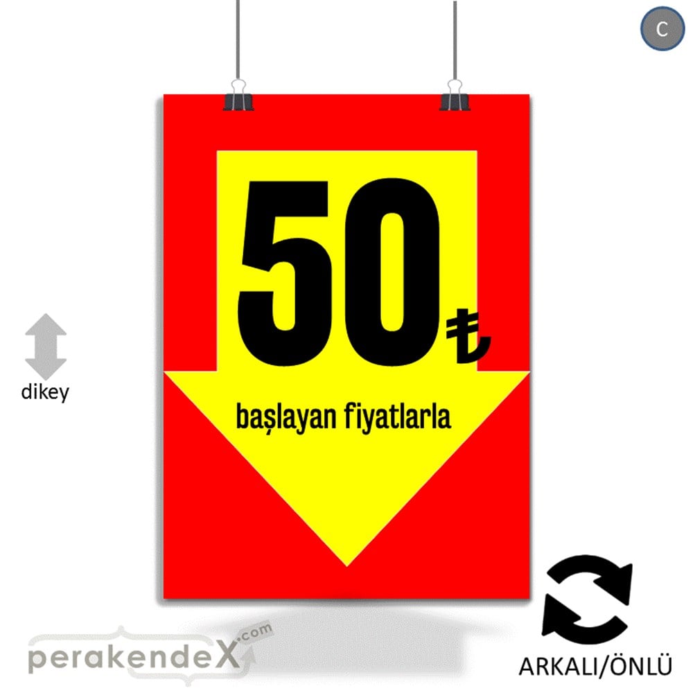 50 Tl Den Başlayan Fiyatlarla Fiyatlık KAĞIT POSTER,  AFİŞ -dikdörtgen,çift yön baskı