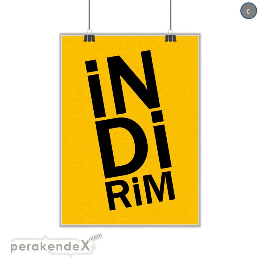 heceli indirim SERT PLASTİK POSTER -dikdörtgen,tek yön baskı