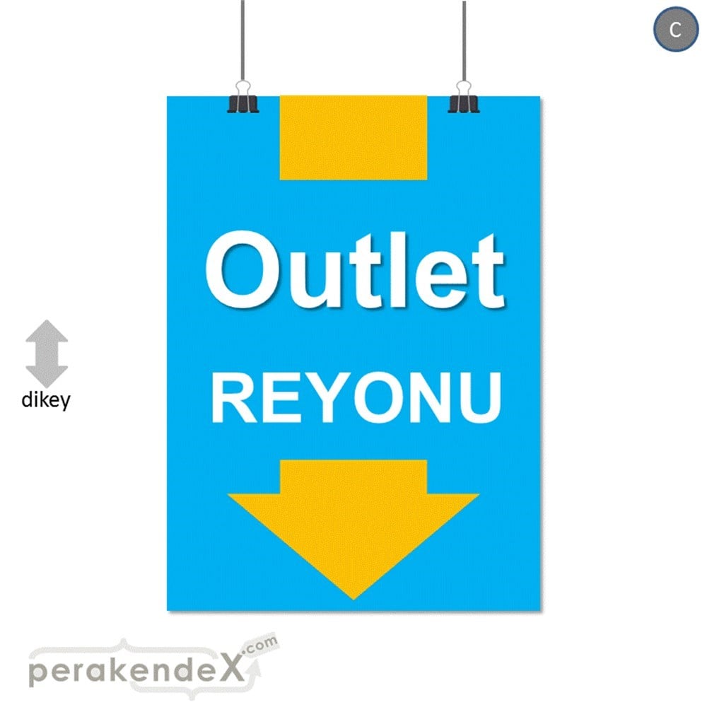 outlet reyonu SERT PLASTİK POSTER -dikdörtgen,tek yön baskı