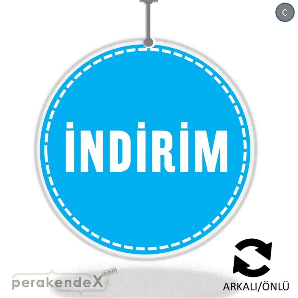 standart indirim DÖNKARTI -oval,çift yön baskı