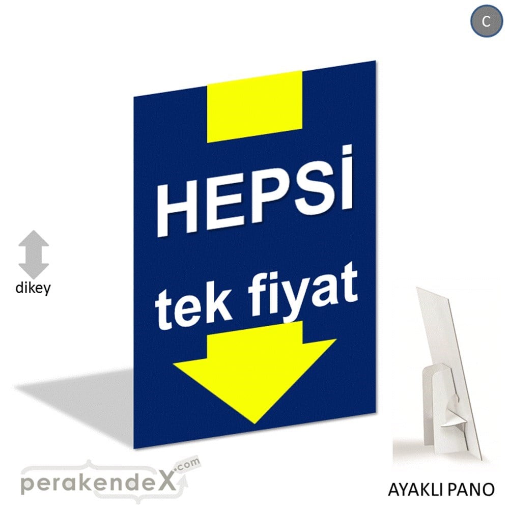 hepsi tek fiyat AYAKLI REKLAM PANOSU -dikdörtgen,tek yön baskı