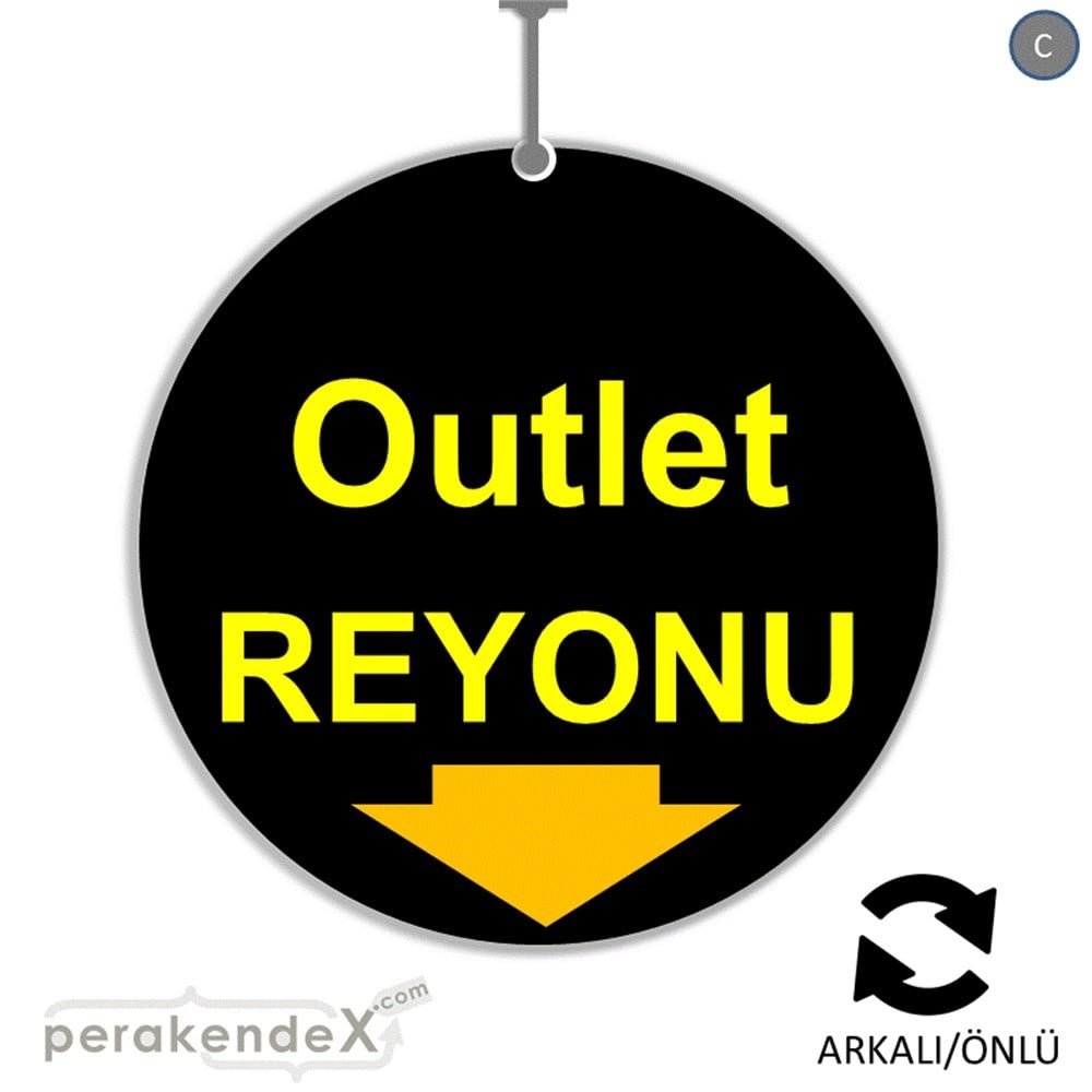 outlet reyonu DÖNKARTI -oval,çift yön baskı
