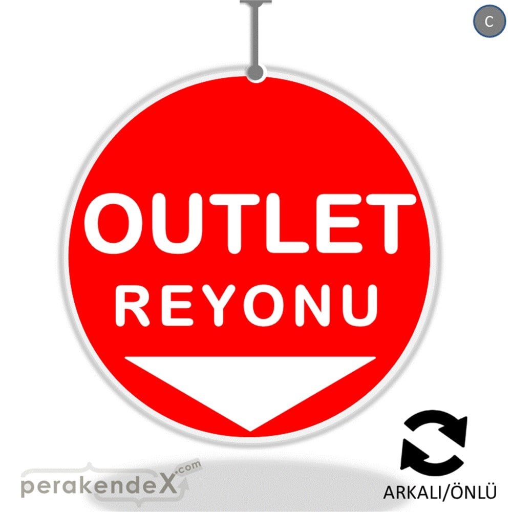outlet reyonu DÖNKARTI -oval,çift yön baskı