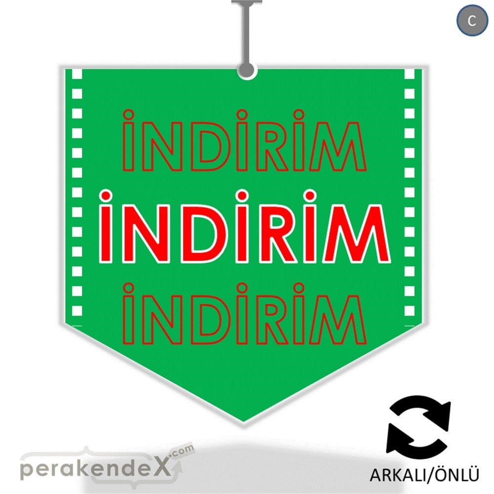 3X indirim- DÖNKARTI -ok,çift yön baskı