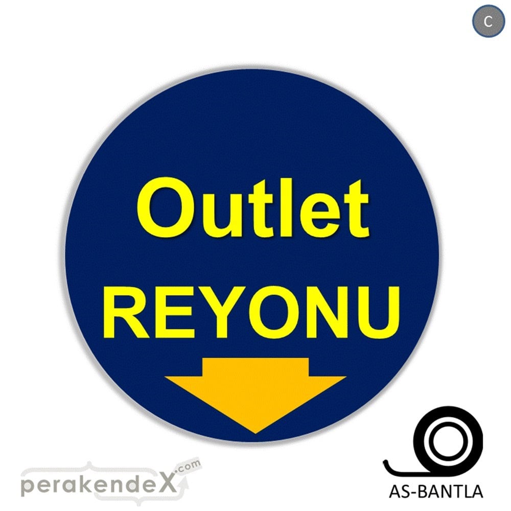 outlet reyonu SERT PLASTİK POSTER -oval,tek yön baskı