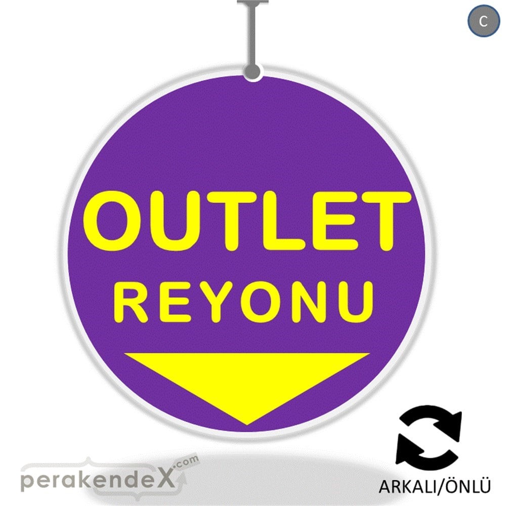 outlet reyonu DÖNKARTI -oval,çift yön baskı