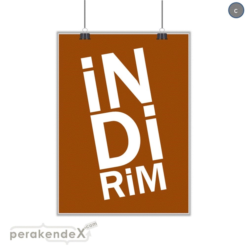 heceli indirim SERT PLASTİK POSTER -dikdörtgen,tek yön baskı