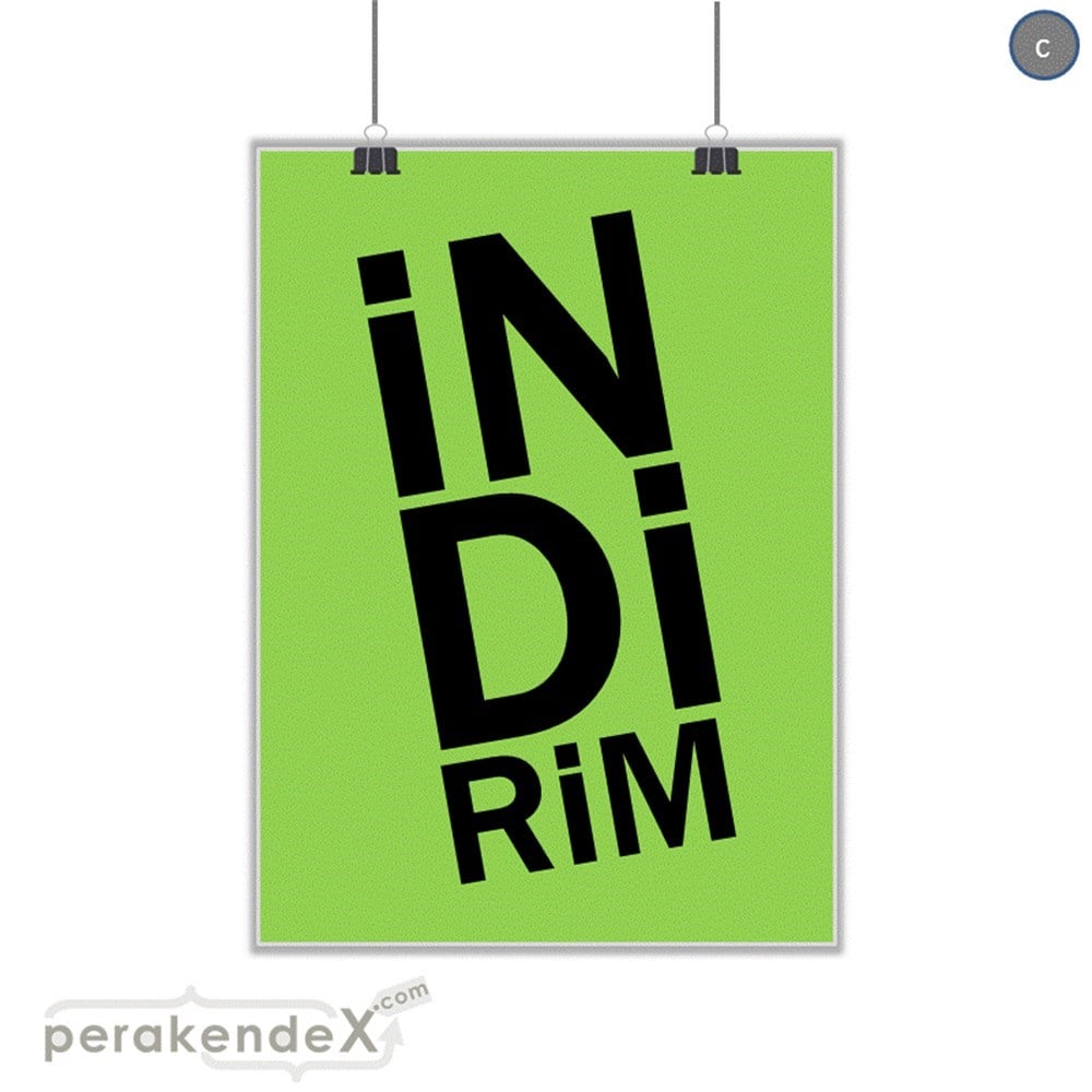 heceli indirim SERT PLASTİK POSTER -dikdörtgen,tek yön baskı