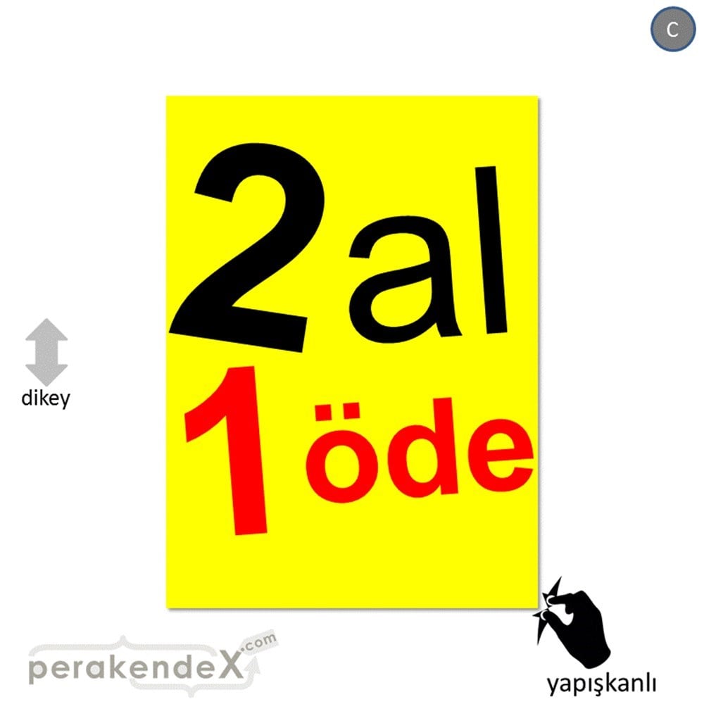 2 al 1 öde CAMA YAPIŞAN FOLYO -dikdörtgen,tek yön baskı