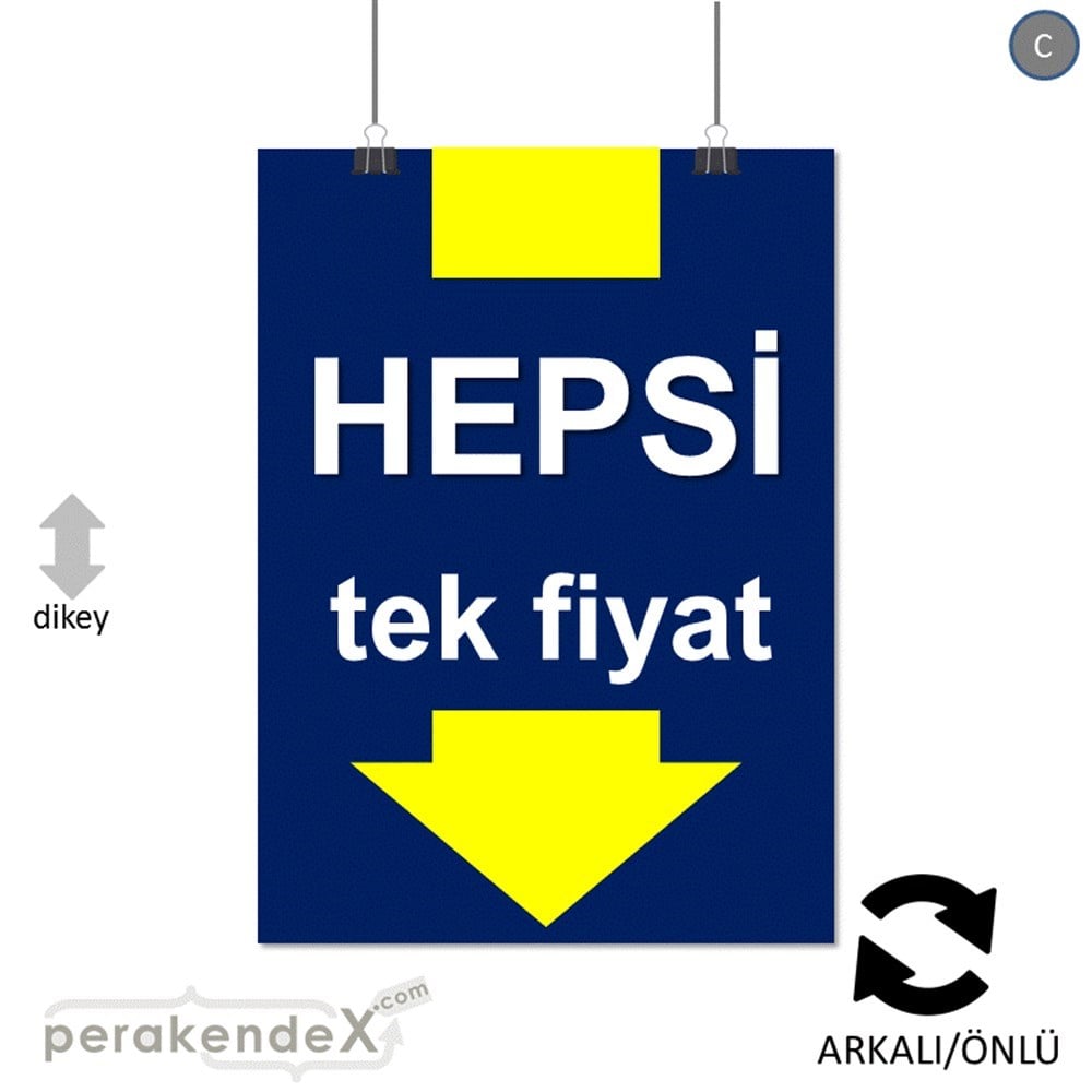 hepsi tek fiyat SERT PLASTİK POSTER -dikdörtgen,çift yön baskı
