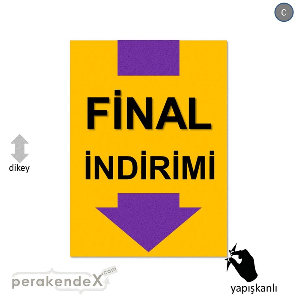 final indirimi CAMA YAPIŞAN FOLYO -dikdörtgen,tek yön baskı