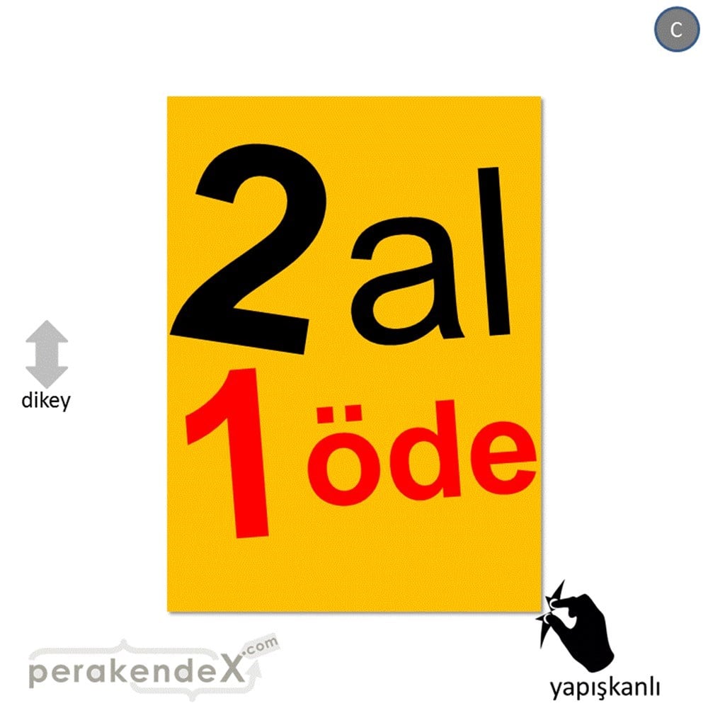 2 al 1 öde CAMA YAPIŞAN FOLYO -dikdörtgen,tek yön baskı