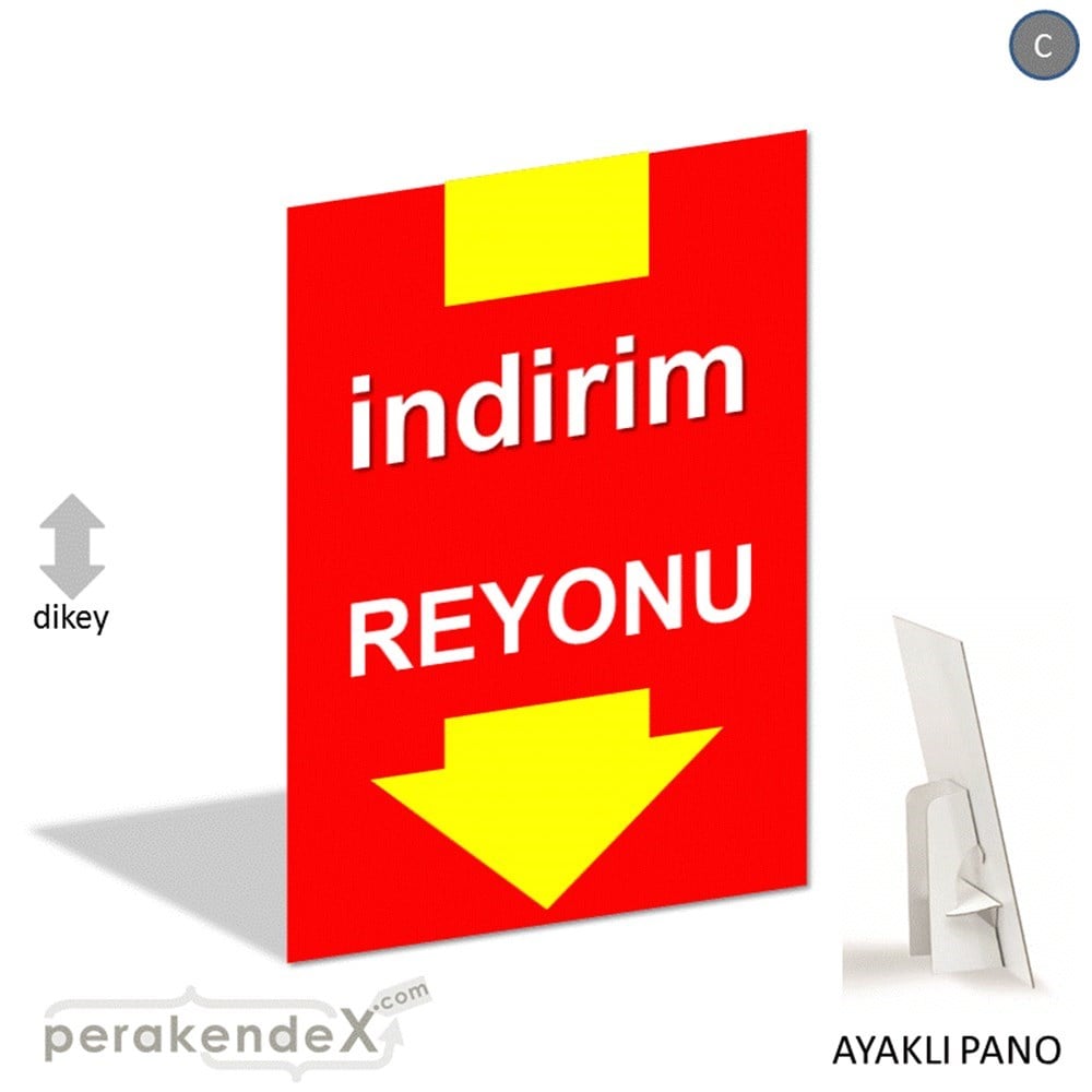 indirim reyonu AYAKLI REKLAM PANOSU -dikdörtgen,tek yön baskı