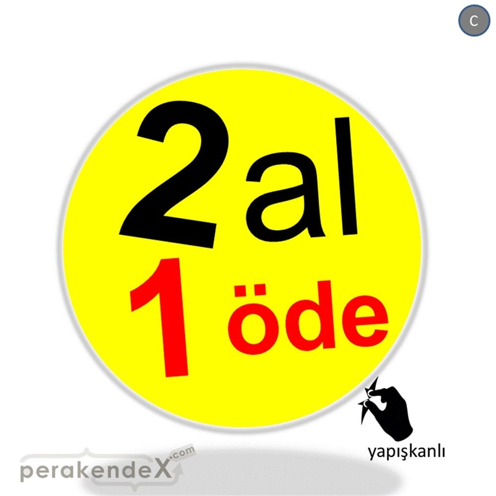 2 al 1 öde CAMA YAPIŞAN FOLYO -oval,tek yön baskı