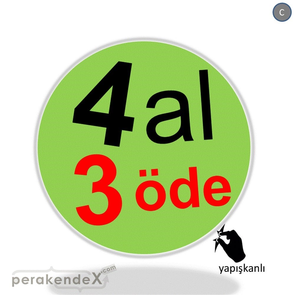 4 al 3 öde CAMA YAPIŞAN FOLYO -oval,tek yön baskı