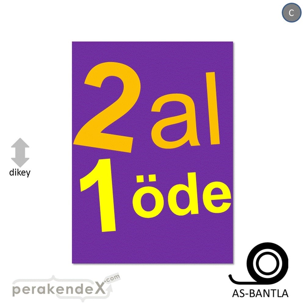 2 al 1 öde POSTERİ -dikdörtgen,tek yön baskı