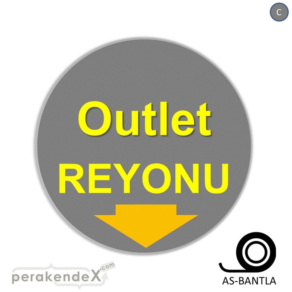 outlet reyonu SERT PLASTİK POSTER -oval,tek yön baskı