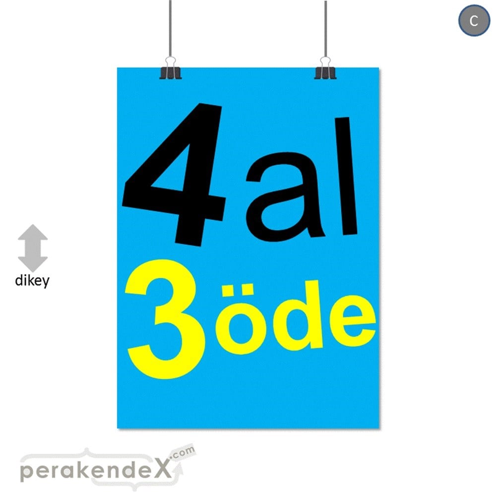 4 al 3 öde SERT PLASTİK POSTER -dikdörtgen,tek yön baskı