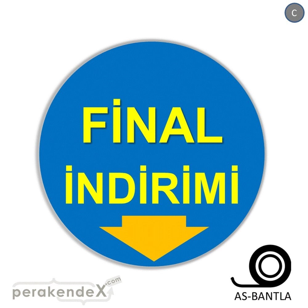 final indirimi SERT PLASTİK POSTER -oval,tek yön baskı