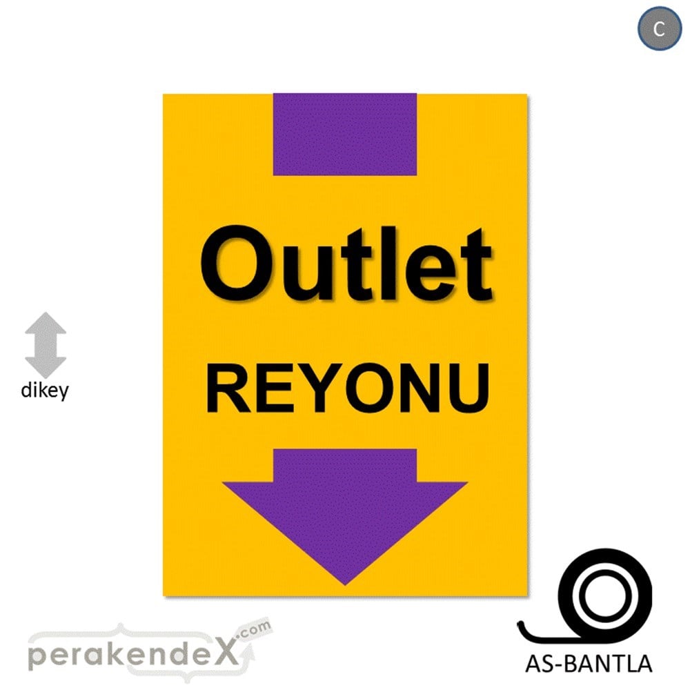 outlet reyonu POSTERİ -dikdörtgen,tek yön baskı