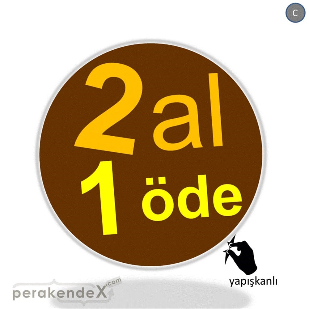 2 al 1 öde CAMA YAPIŞAN FOLYO -oval,tek yön baskı