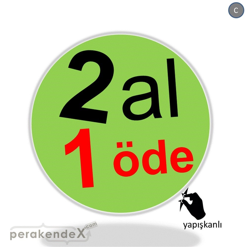 2 al 1 öde CAMA YAPIŞAN FOLYO -oval,tek yön baskı