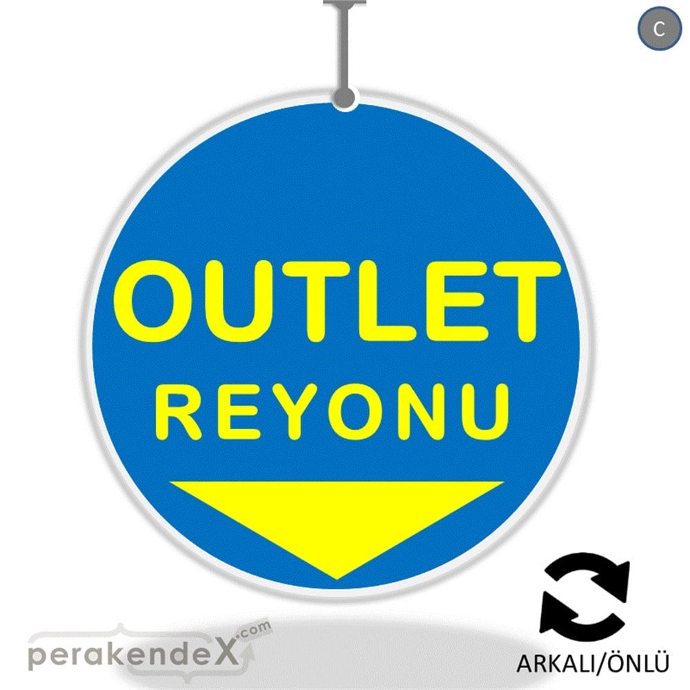 outlet reyonu DÖNKARTI -oval,çift yön baskı
